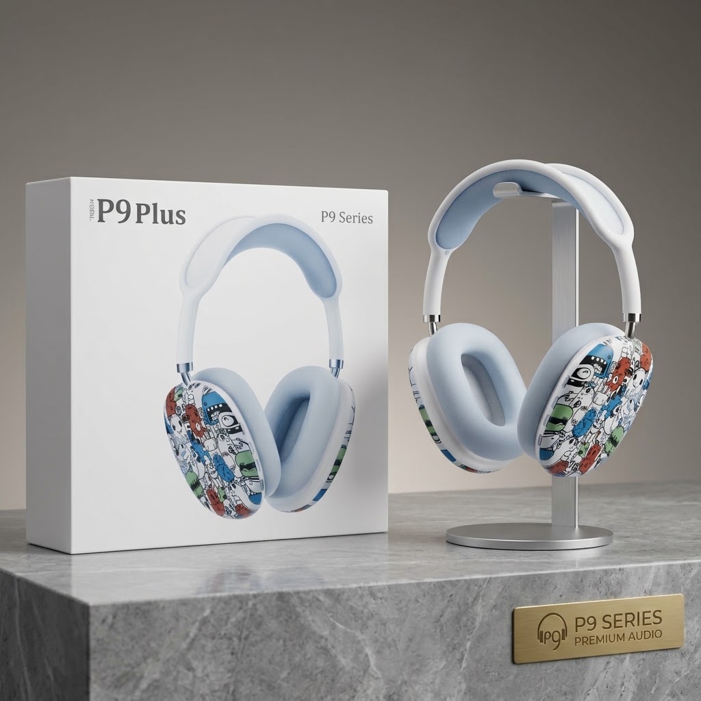P9 Plus HiFi Wireless Over-Ear Headphones - 50mm Drivers & AAC Audio