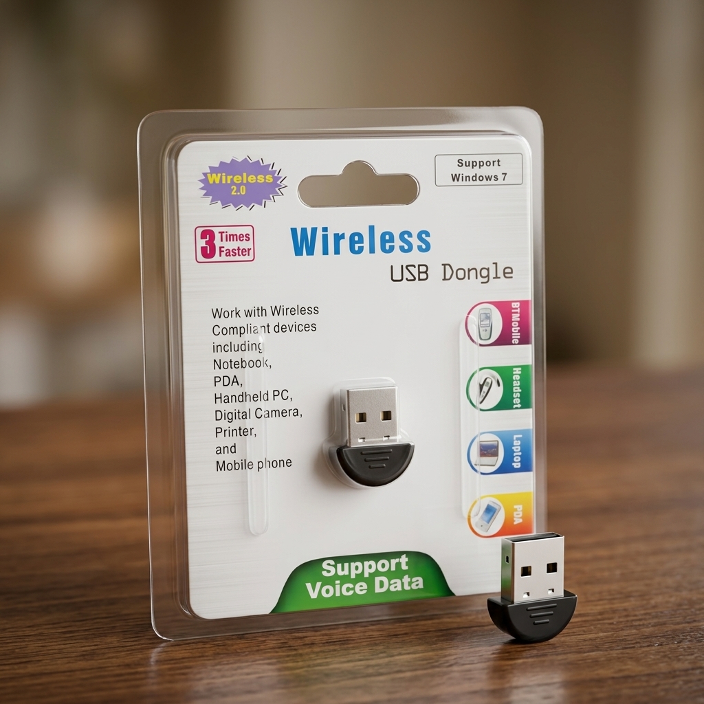 Universal Wireless 2.0 USB Dongle - 100m Range & 3Mbps