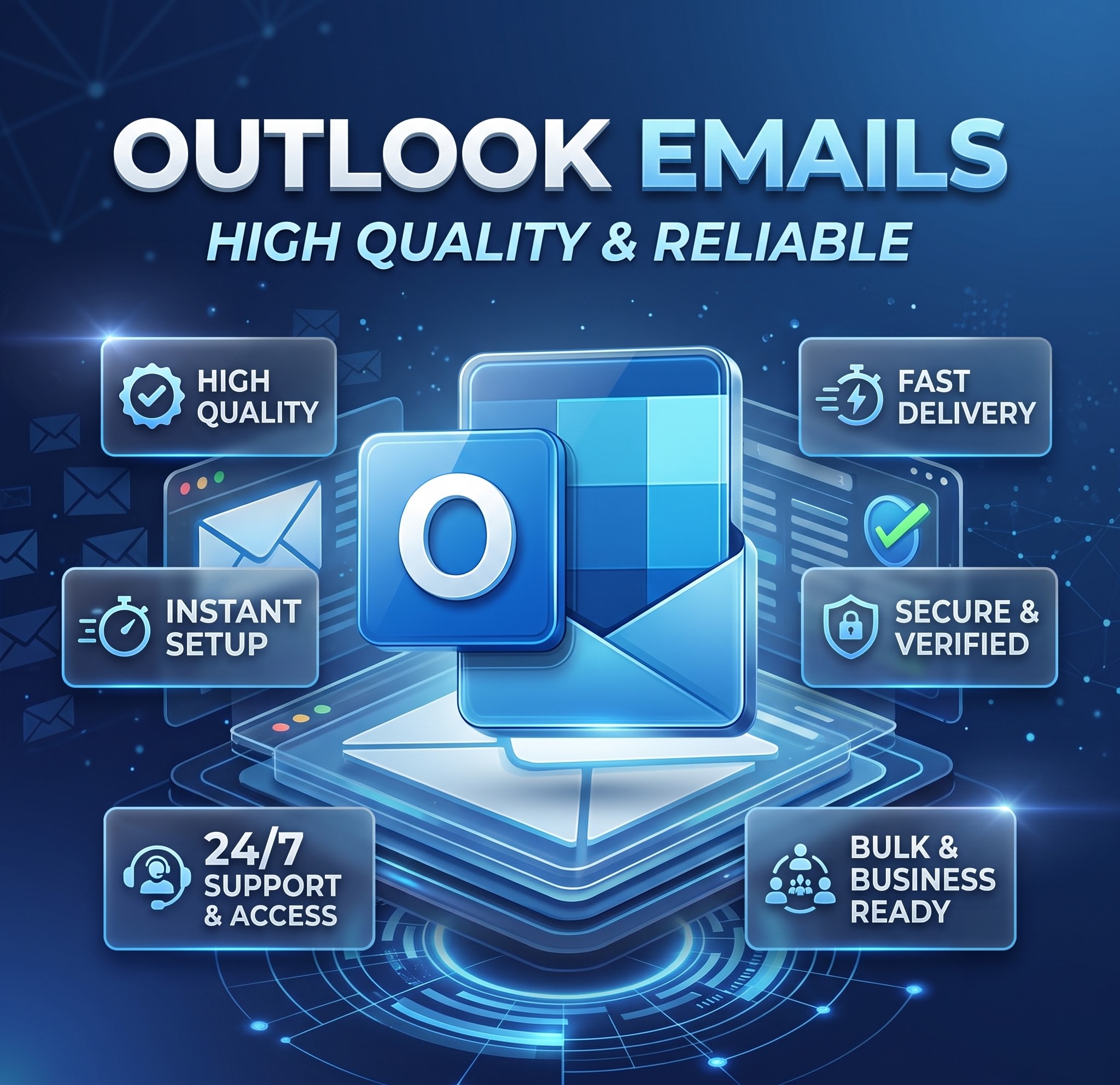 Outlook Email Accounts High-Quality  - Auto-Login & 2FA Support