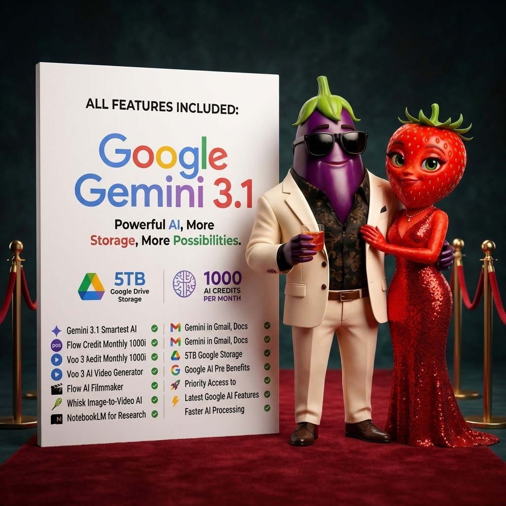 Google Gemini 3.1 Premium Suite | 18 Months, 5TB Storage & AI Video